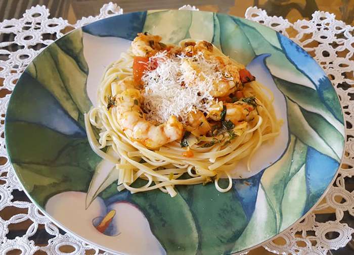 Паста с креветками