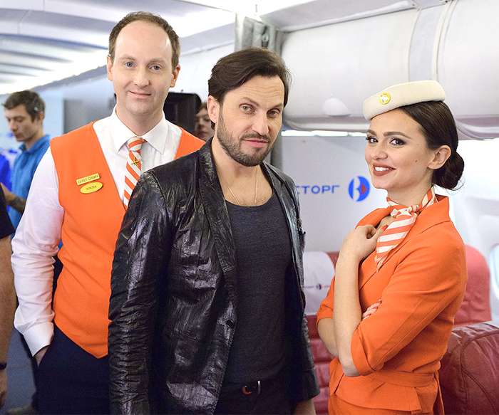 С Александром Реввой и Никитой Тарасовым на съемках