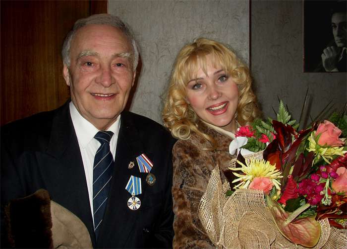 Вячеслав Тихонов с дочерью Анной в 2008 году