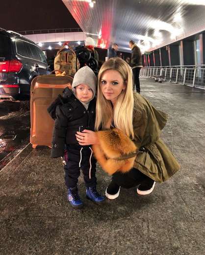 Милана Тюльпанова с сыном