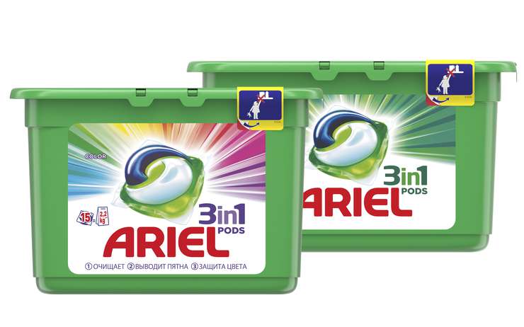 Капсулы Ariel Pods 3 в 1