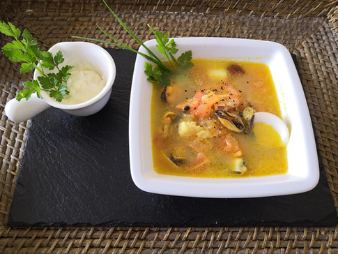 Суп с морепродуктами