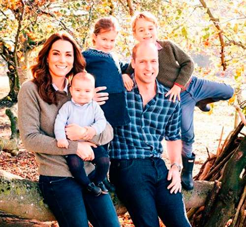 Принц Уильям и Кейт Миддлтон с детьми