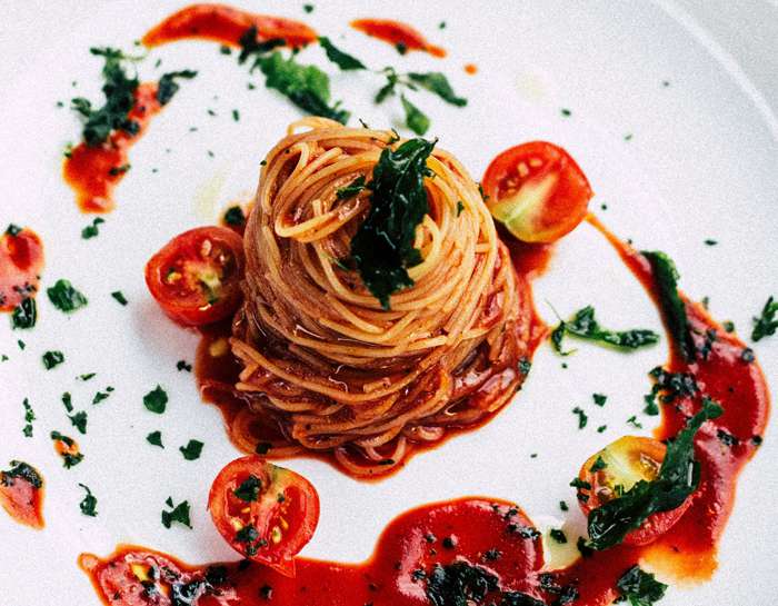 Паста с овощным соусом