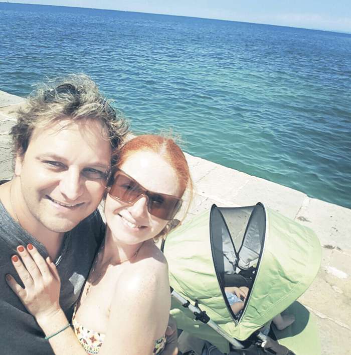 Лена Катина с супругом Сашо Кузмановичем и сыном Александром