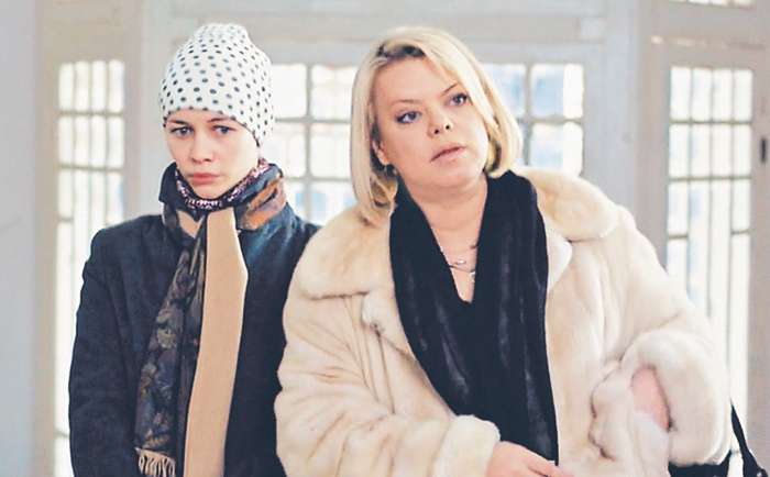 Со Светланой Устиновой в фильме «Темные воды»