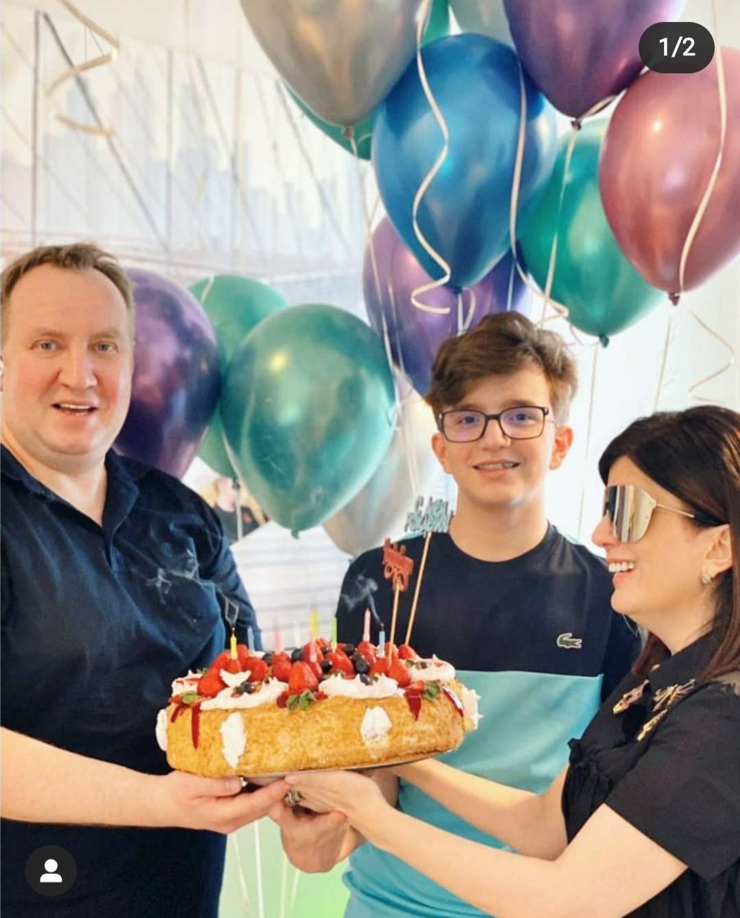 Диана Гурцкая с мужем Петром Кучеренко и сыном Костей