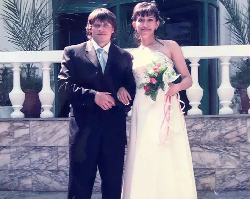 Елена Борщева и Валерий Юшкевич в день свадьбы