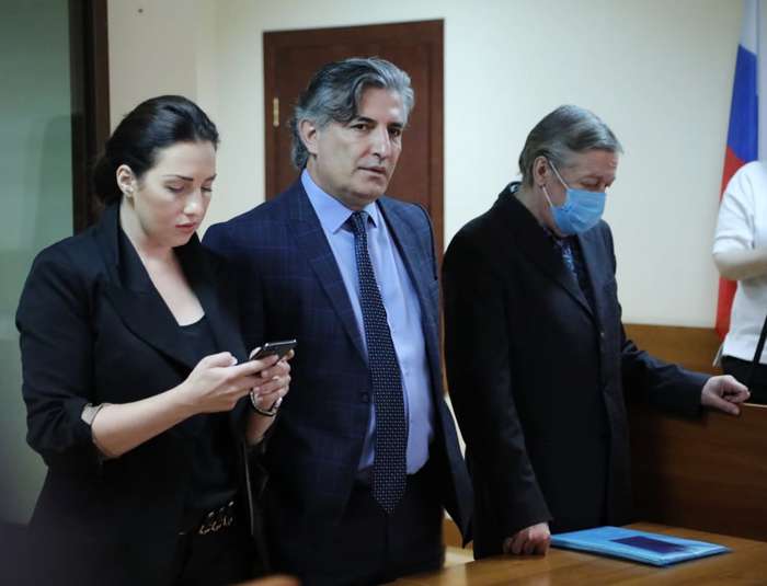 Михаил Ефремов, Эльман Пашаев и Елизавета Шаргородская суде