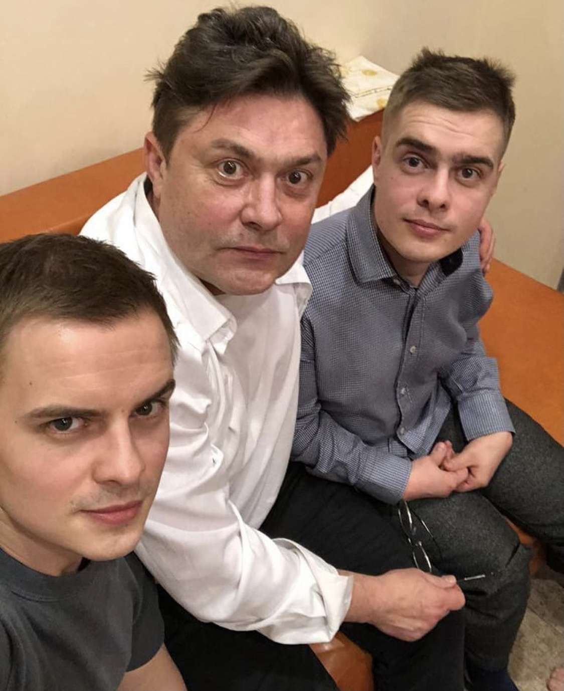 Сергей Белоголовцев с сыновьями - Александром и Евгением
