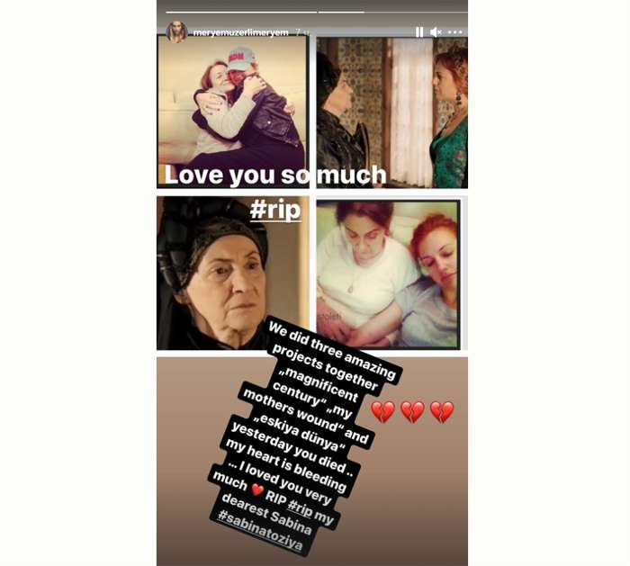 Мерьем Узерли выразила соболезнования в связи со смертью Сабины Тозии