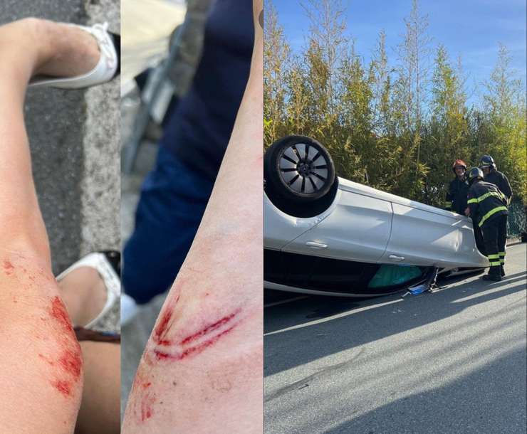 Светская львица показала кадры с аварии