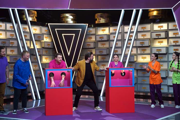 Кадр со съёмок программы Большой кэш