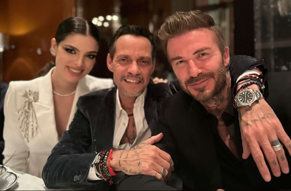 Надя Феррейра, Марк Энтони и Дэвид Бекхэм