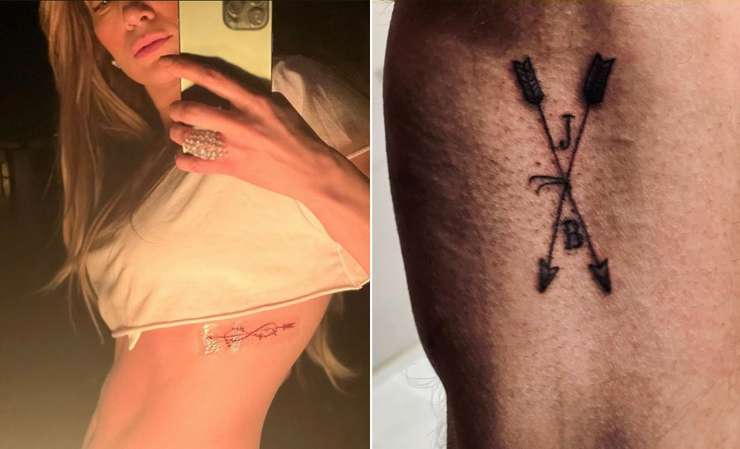 Парные тату Лопес и Аффлека Парные тату Лопес и Аффлека