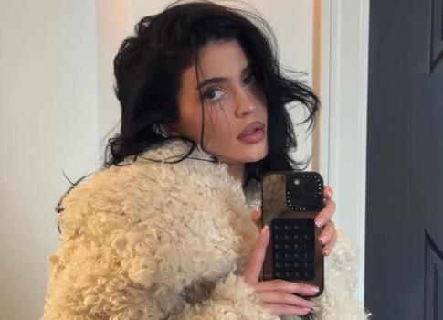 Кайли Дженнер показала голую спину в «металлическом» платье