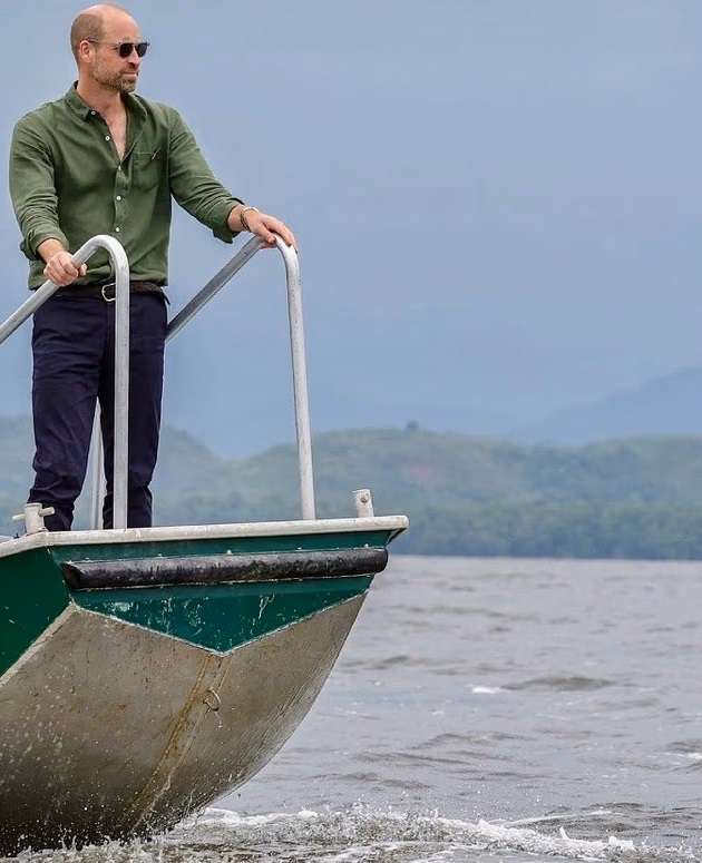 Принц Уилльям на лодке