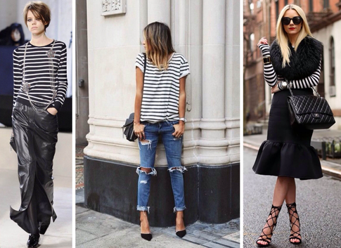 Как носить тельняшку этой весной: готовые идеи для дерзких образов