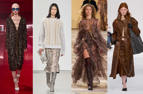 Стильная альтернатива леопарду: как носить змеиный принт осенью