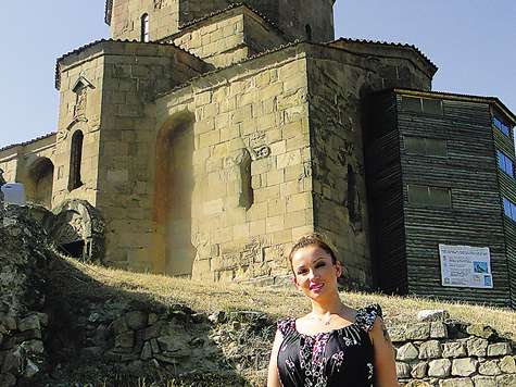 Храм Джвари (храм Святого Креста), который построен в VI веке. Анфису очень впечатлила эта древняя церковь, которая стала свидетельницей многих исторических событий.