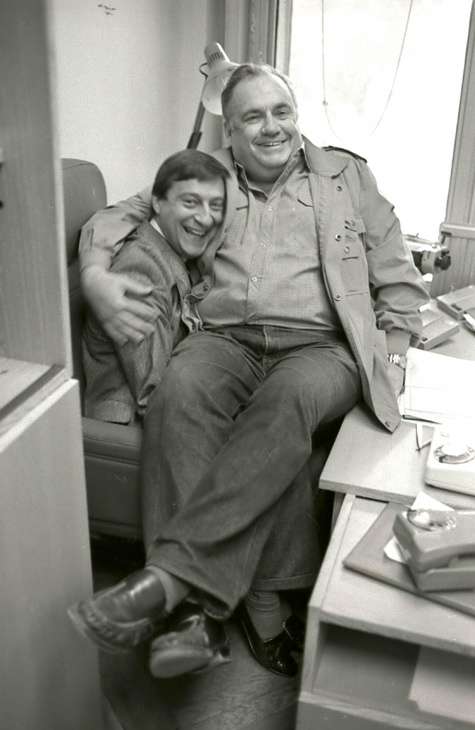 С Эльдаром Рязановым в театре «Моно» в девяностые.