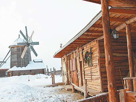 Мельница XVIII века переехала в Кремль из вятских лесов.