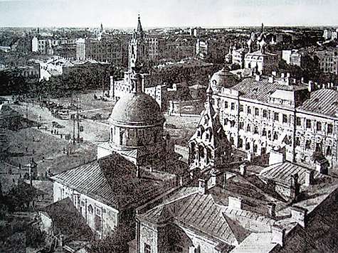 Вид на Страстной монастырь с дома Нирнзее.