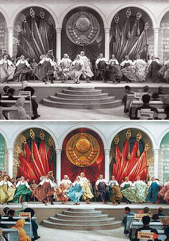 В процессе цветоустановки было разработано около 300 оттенков различных цветов, охватывающих практически все сцены легендарного фильма.