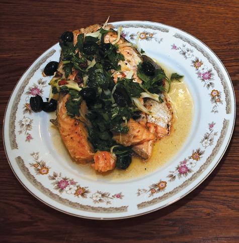 Семга с грейпфрутом и фенхелем