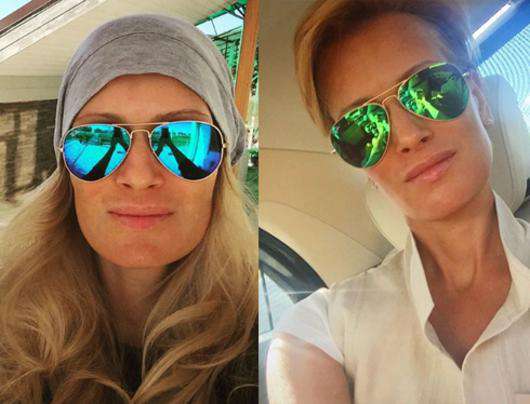 Олеся Судзиловская «до» и «после» стрижки. Фото: Instagram.com/olesya_sudzilovskaya.