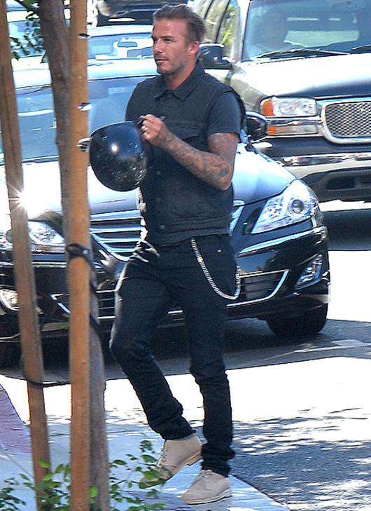 Один из снимков Бекхэма, сделанный в тот день папарацци. Фото: All Over Press.