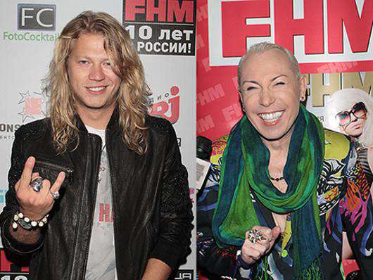 Александр Песков и Роман Архипов на юбилее мужского журнала FHM.