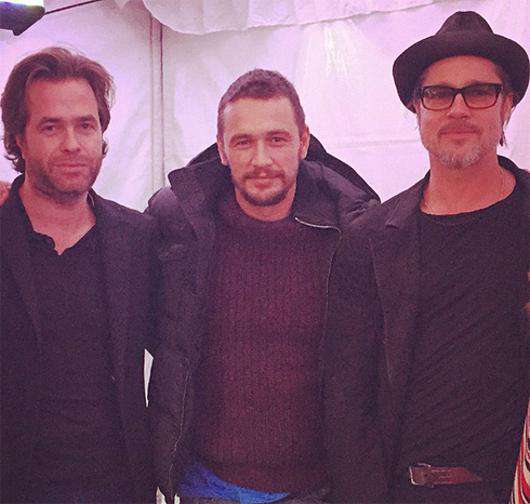 Брэд Питт и Джеймс Франко на кинофестивале «Сандэнс». Фото: Instagram.com/jamesfrancotv.