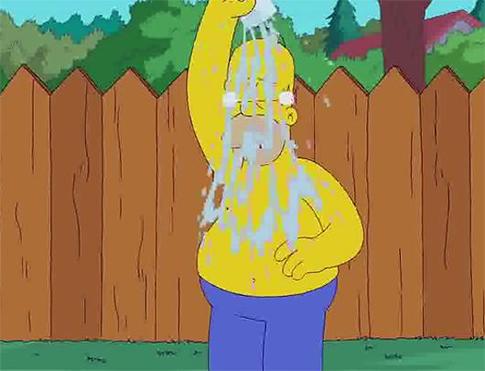 Гомер Симпсон окатил себя ледяной водой