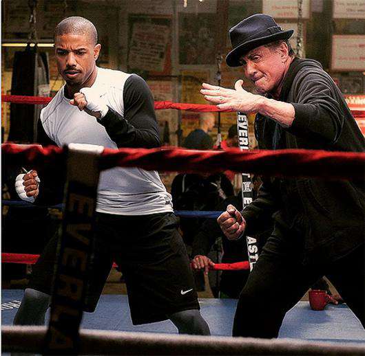 Майкл Б.Джордан и Сильвестр Сталлоне. Фото: Instagram.com/officialslystallone.