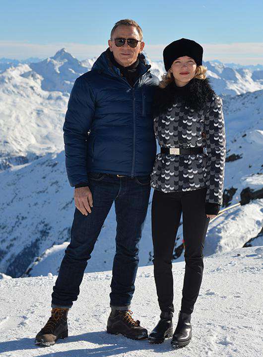 Дэниел Крейг и Леа Сейду в Австрии. Фото: AP Images.