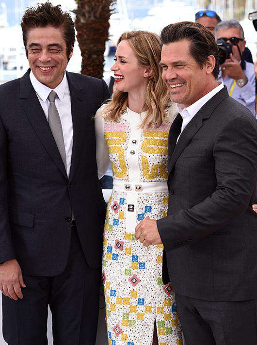 Бенисио Дель Торо, Эмили Блант и Джош Бролин в Каннах. Фото: Rex Features/Fotodom.ru.