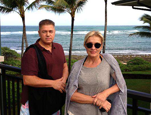 Лайма Вайкуле с мужем.
