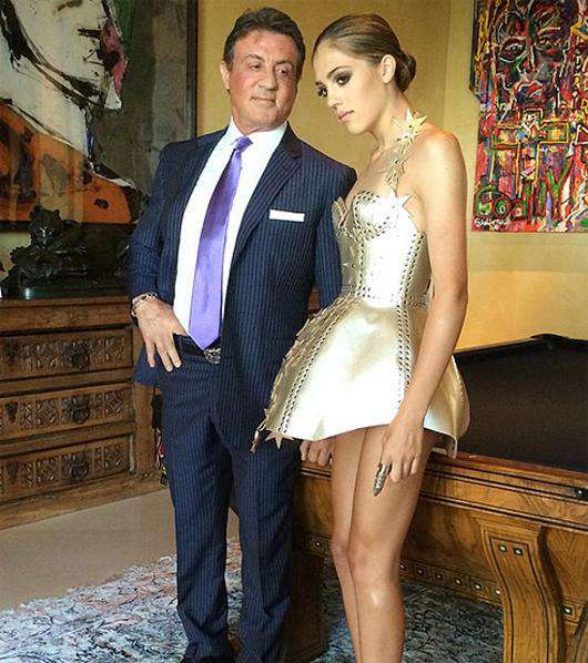 Сильвестр Сталлоне с дочерью Систин. Фото: Instagram.com/officialslystallone.