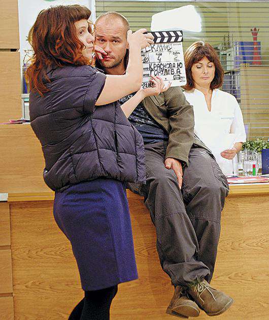 Максим Аверин на съемочной площадке.