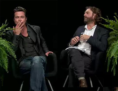 Брэд Питт плюнул в лицо Заку Галифианакису