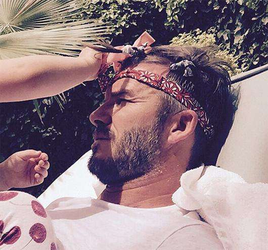 Дэвида Бекхэма спасает от похмелья дочь. Фото: Instagram.com.