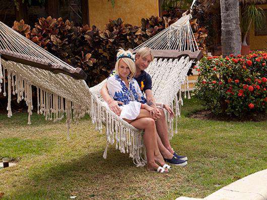 Яна Рудковская и Евгений Плющенко в Мексике.