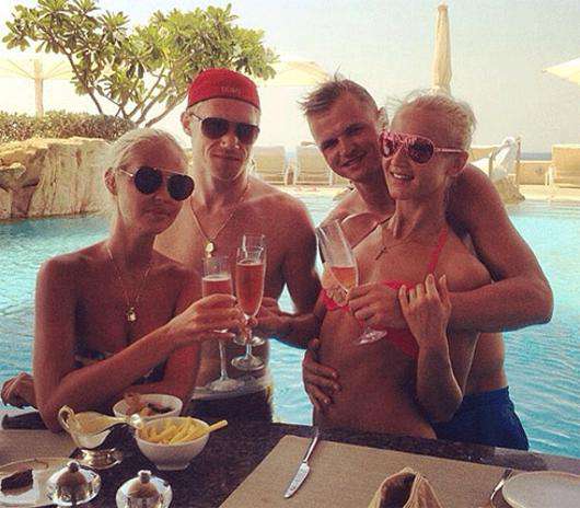 Павел и Мария Погребняк, Дмитрий Тарасов и Ольга Бузова. Фото: Instagram.com/mariapoga.