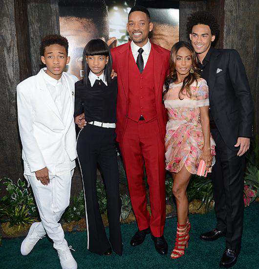 Уилл Смит с семьей. Трей Смит - крайний справа. Фото: Sipa USA/Fotodom.ru. 