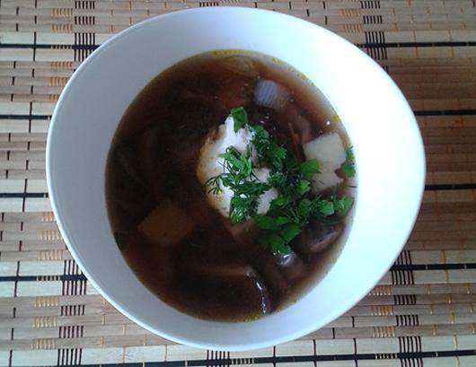 Суп из подосиновиков. Фото автора.