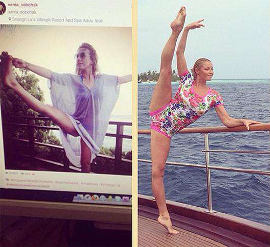 Ксения Собчак/Анастасия Волочкова. Фото: Instagram.com (@volochkova_art).