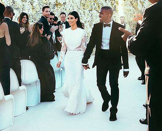 Свадьба Ким Кардашьян и Канье Уэста. Фото: Instagram.com (@kimkardashian).