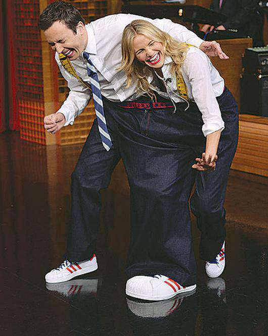 Джимми Фэллон и Кэмерон Диаз. Фото: www.youtube.com.