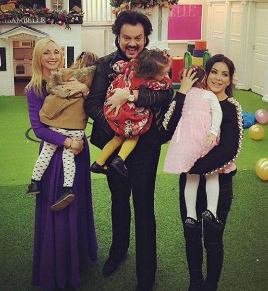 Кристина Орбакайте, Филипп Киркоров и Ани Лорак с детьми. Фото: Instagram.com/fkirkorov.